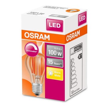 Lâmpada fosca LED VINTAGE E27/12W/230V - Osram