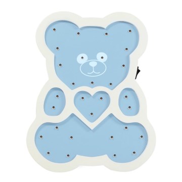 Lâmpada Infantil LED LED/2xAA Urso Azul