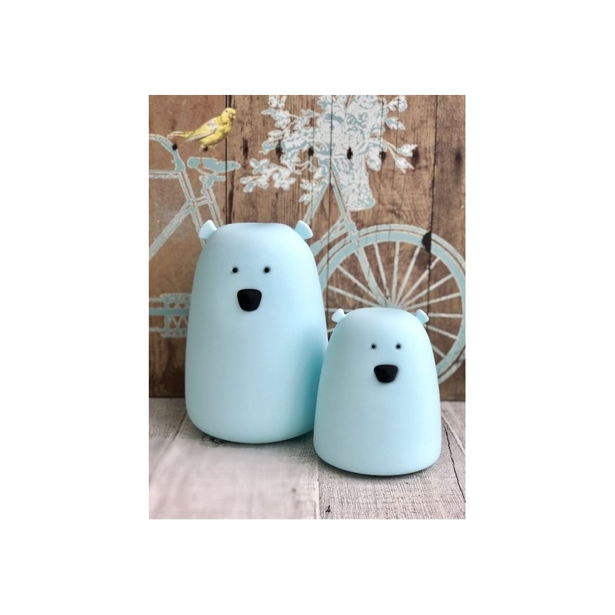 Luminária Infantil LED RGB Touch Urso LED/0,8W/5V branca + USB