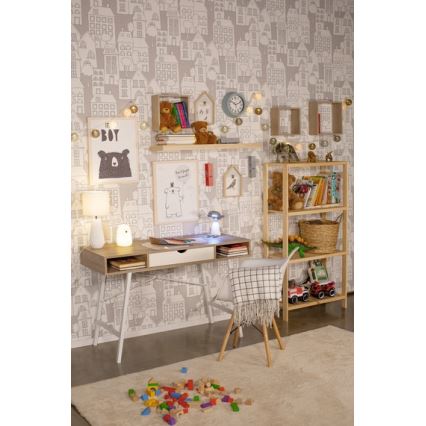 Luminária Infantil LED RGB Touch Urso LED/0,8W/5V branca + USB