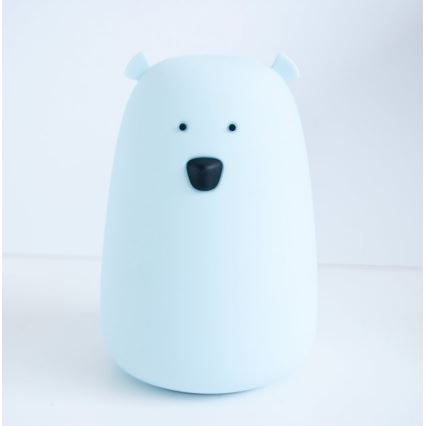 Luminária Infantil LED RGB Touch Urso LED/0,8W/5V branca + USB