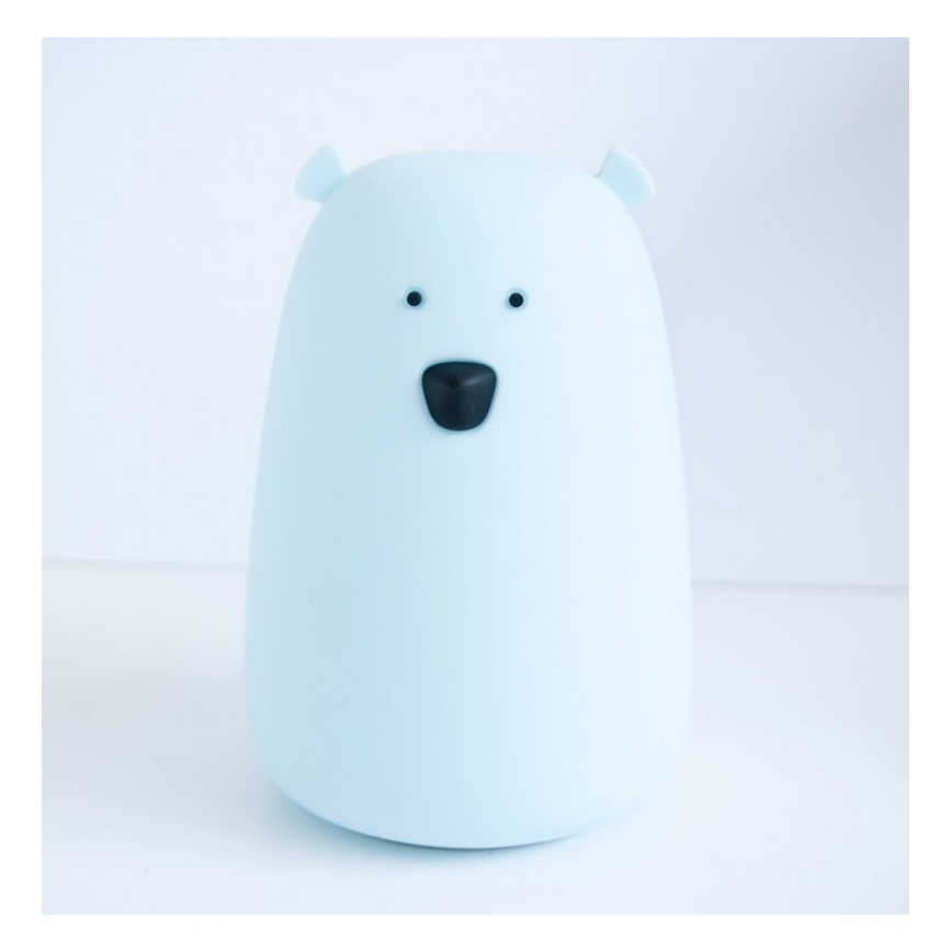 Luminária Infantil LED RGB Touch Urso LED/0,8W/5V branca + USB