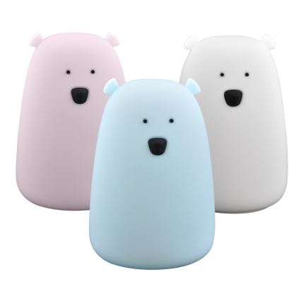 Luminária Infantil de Toque LED RGB URSO LED/0,8W/5V azul