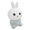 Lâmpada infantil tátil LED RGBW LED/1W/5V USB 1200 mAh coelho