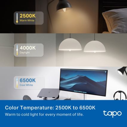 Lâmpada inteligente LED RGBW dimável E14/4,8W/230V 2500-6700K - TP-Link