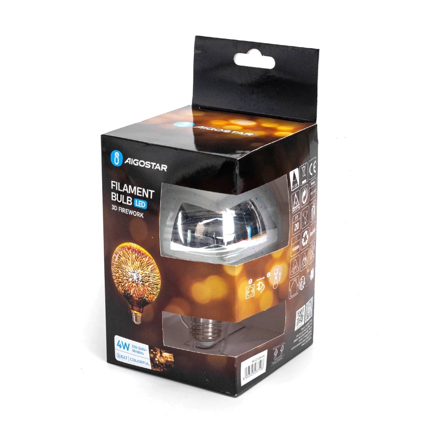 Lâmpada Decorativa LED 3D E27/4W/230V - Aigostar