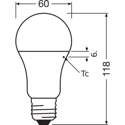 Lâmpada LED A60 E27/13W/230V 3000K - Osram