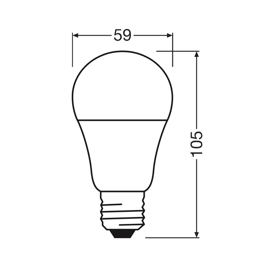 Lâmpada LED A60 E27/8W/230V 6500K - Osram