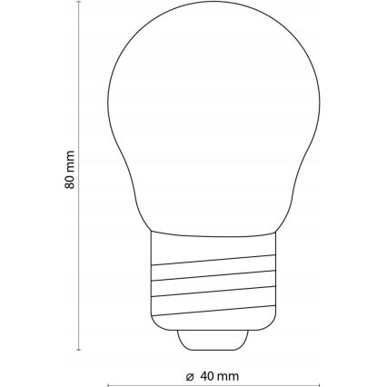 Lâmpada LED AMBER G45 E27/4,5W/230V 2200K