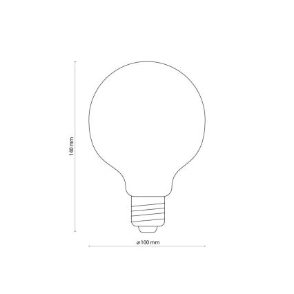 Lâmpada LED AMBER G95 E27/6,5W/230V 3200K