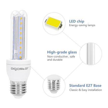 Lâmpada LED B5 E27/8W/230V 3000K - Aigostar