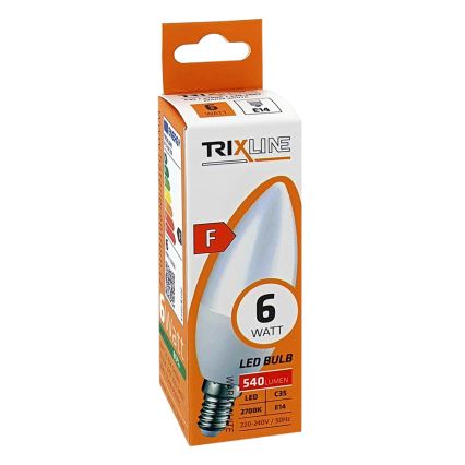 Lâmpada LED C35 E14/6W/230V 2700K