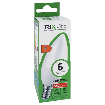 Lâmpada LED C35 E14/6W/230V 4200K