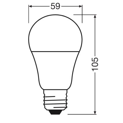 Lâmpada LED CLASSIC A60 E27/8W/230V 2700K - Ledvance