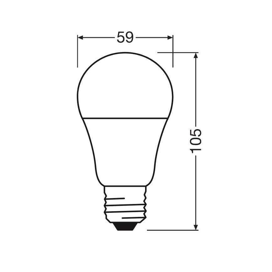 Lâmpada LED CLASSIC A60 E27/8W/230V 2700K - Ledvance