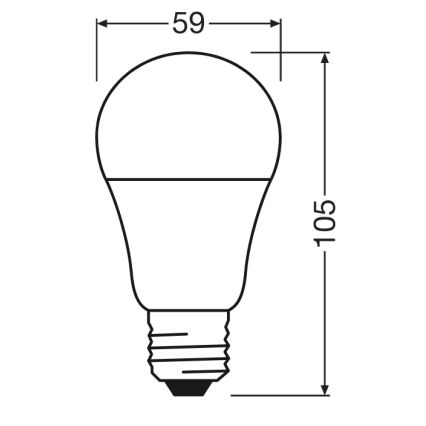 Lâmpada LED CLASSIC A60 E27/8W/230V 4000K - Ledvance
