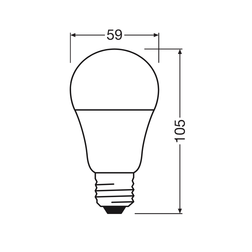 Lâmpada LED CLASSIC A60 E27/8W/230V 4000K - Ledvance