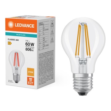 Lâmpada LED CLASSIC FILAMENT A60 E27/7W/230V 2700K - Ledvance