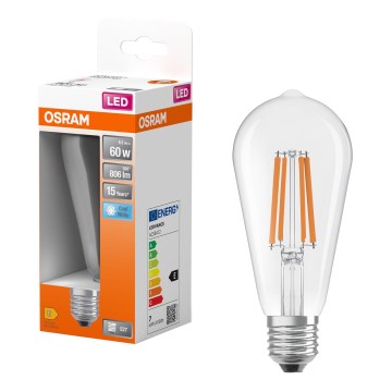 Lâmpada LED CLASSIC FILAMENT E27/6,5W/230V 4000K - Osram