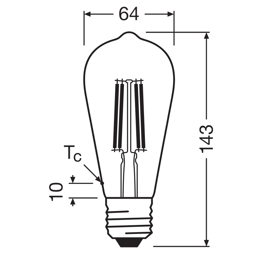 Lâmpada LED CLASSIC FILAMENT E27/6,5W/230V 4000K - Osram