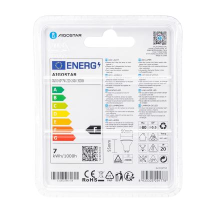 Lâmpada LED COB GU10/7W/230V 3000K - Aigostar