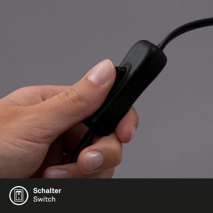 Lâmpada LED com clipe 1xE27/4,2W/230V 2700K preta