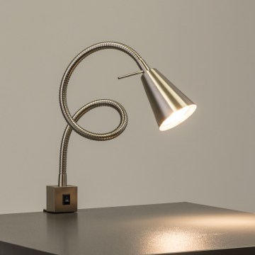 Lâmpada LED com clipe 1xGU10/4,7W/230V cromo fosco