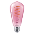 Lâmpada LED com regulação DECO Philips ST64 E27/4,5W/230V 1800K
