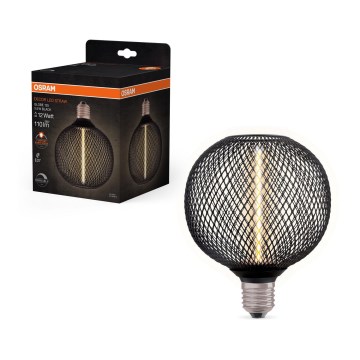 Lâmpada LED com regulação DECOR  FILAMENT G125 E27/3,5W/230V 1800K preto - Osram
