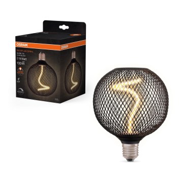 Lâmpada LED com regulação DECOR FILAMENT G125 E27/3,5W/230V 1800K preto - Osram