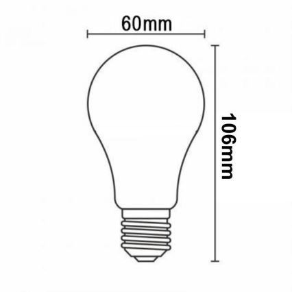 Lâmpada LED com regulação FILAMENT A60 E27/7,5W/230V 3000K
