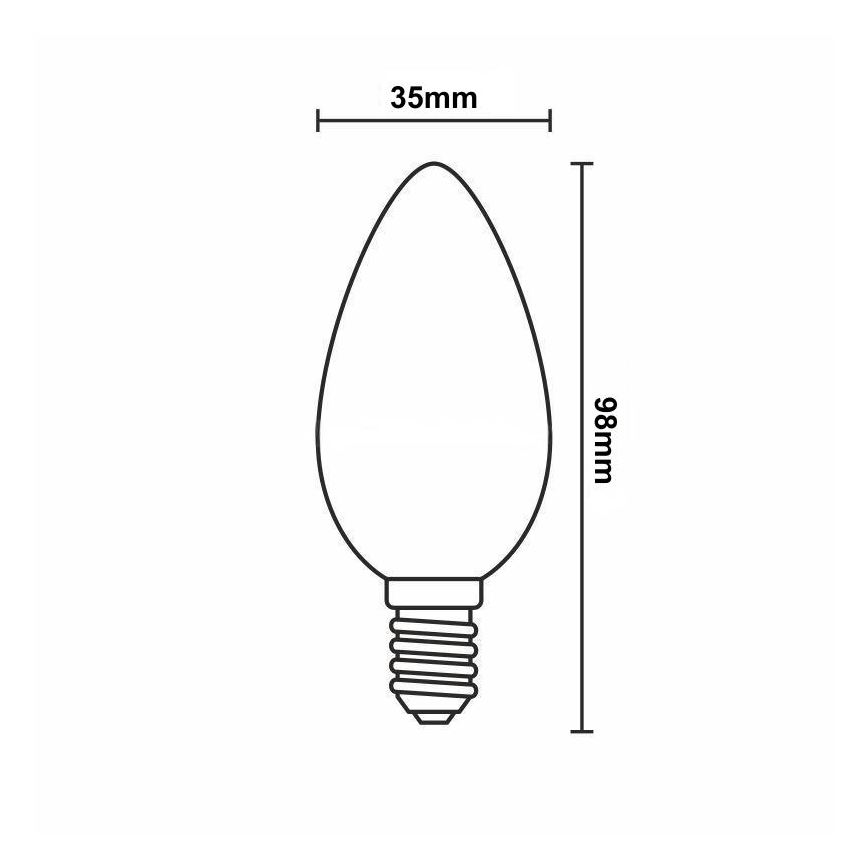Lâmpada LED com regulação FILAMENT C35 E14/6W/230V 3000K