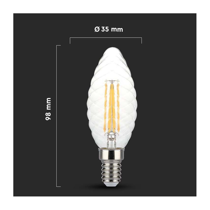 Lâmpada LED com regulação FILAMENT E14/4W/230V 3000K