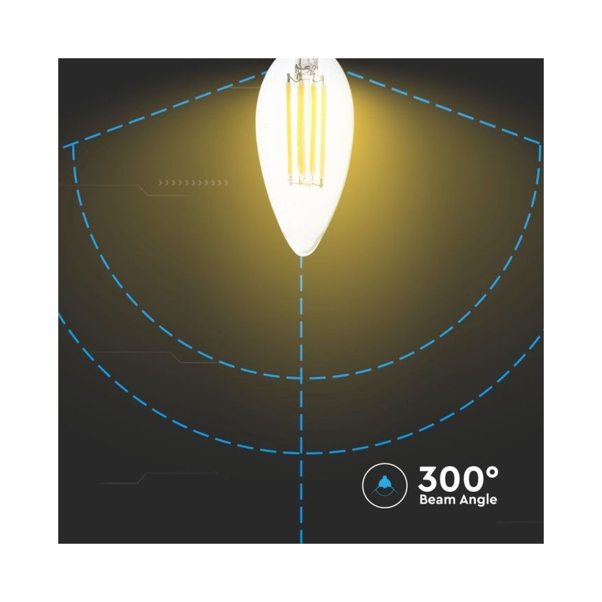 Lâmpada LED com regulação FILAMENT E14/4W/230V 3000K