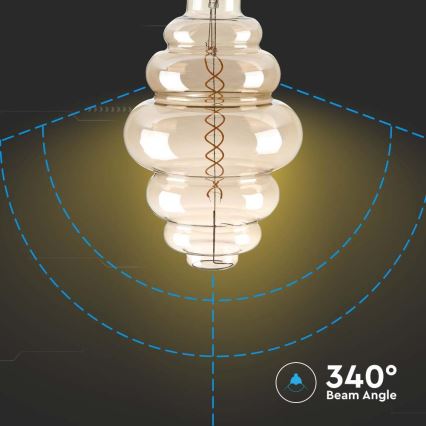 Lâmpada LED com regulação FILAMENT S200 E27/8W/230V 1800K