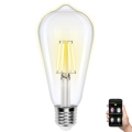 Lâmpada LED com regulação FILAMENT ST64 E27/6W/230V 2700-6500K Wi-Fi - Aigostar