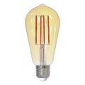 Lâmpada LED com regulação FILAMENT VINTAGE ST64 E27/12W/230V 2000K