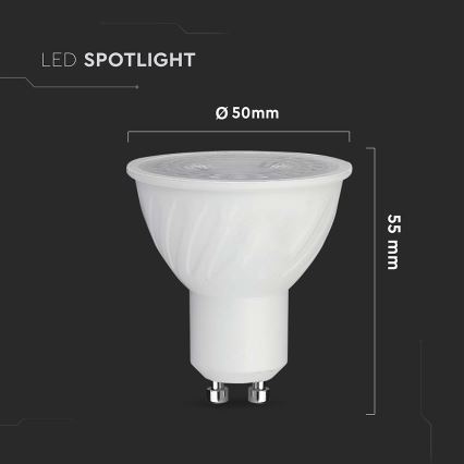 Lâmpada LED com regulação GU10/6W/230V 6500K 38°