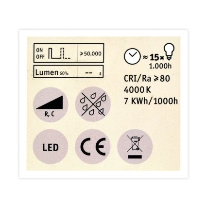Lâmpada LED com regulação GU10/7W/230V 4000K - Paulmann 28754