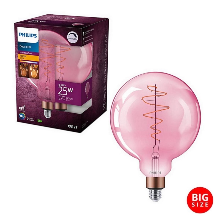 Lâmpada LED com regulação Philips DECO G200 E27/4,5W/230V 1800K