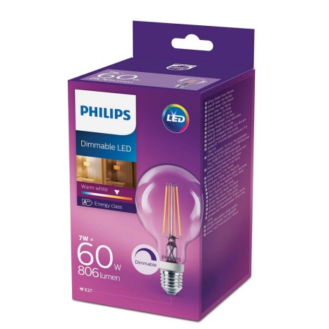 Lâmpada LED com regulação Philips E27/7W/230V 2700K
