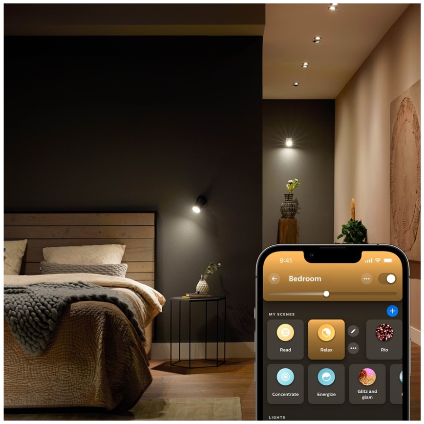 Lâmpada LED com regulação Philips Hue White Ambiance GU5,3/MR16/5,1W/12V 2200-6500K