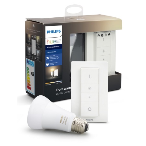 Lâmpada LED com regulação Philips Hue WHITE AMBIANCE 1×E27/8.5W/230V 2200–6500K + CR