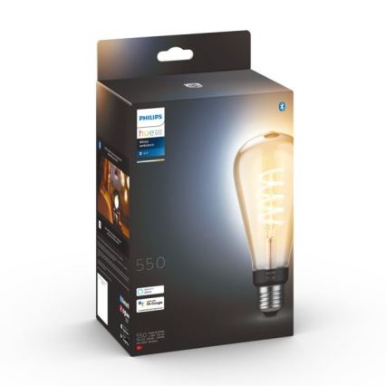 Lâmpada LED com regulação Philips Hue WHITE AMBIANCE ST72 E27/7W/230V 2200-4500K