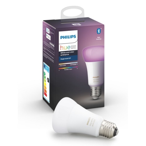 Lâmpada LED com regulação Philips Hue White And Color Ambiance E27/9W/230V 2000-6500K
