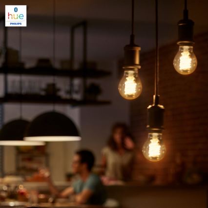 Lâmpada LED com regulação Philips Hue WHITE FILAMENT A60 E27/7W/230V 2100K