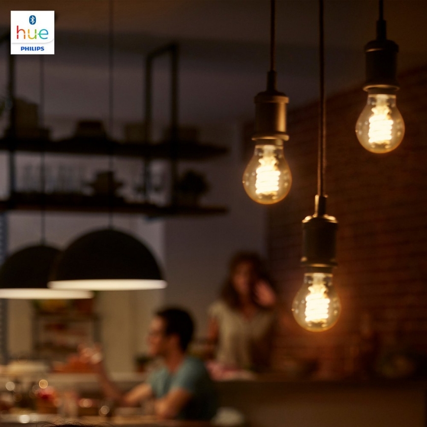 Lâmpada LED com regulação Philips Hue WHITE FILAMENT A60 E27/7W/230V 2100K
