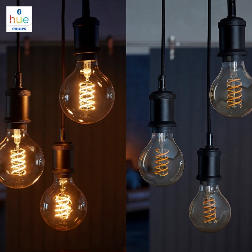 Lâmpada LED com regulação Philips Hue WHITE FILAMENT G93 E27/7W/230V 2100K