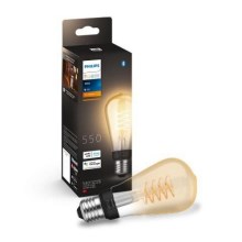 Lâmpada LED com regulação Philips Hue WHITE FILAMENT ST64 E27/7W/230V 2100K