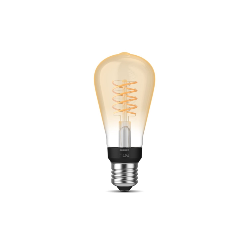 Lâmpada LED com regulação Philips Hue WHITE FILAMENT ST64 E27/7W/230V 2100K